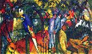 August Macke Zoologischer Garten (I) oil